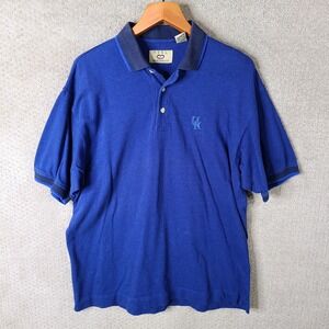 Vintage Kentucky Wildcats Shirt Mens L Blue Polo Vesi Sportswear NCAA Basketball